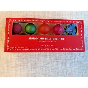 Pottery Barn Kids Globe String Lights Rainbow Multicolored Indoor/Outdoor/Patio